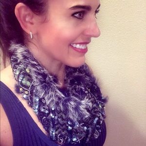 (SOLD) Renee Christopher Beaded Scarf Necklace